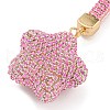 Resin Rhinestone Alloy Keychain KEYC-U006-01B-2