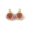 Brass Enamel Pendants KK-H072-18G-04-1