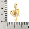 Ion Plating(IP) 304 Stainless Steel Cubic Zirconia Pendants STAS-C102-03G-3
