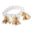 Oval Alloy Charm Bracelets WGDE029-01-4