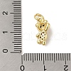 Brass Micro Pave Clear Cubic Zirconia Pendants KK-R162-004A-G-3