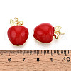 Brass Enamel Pendants KK-N265-06G-3
