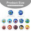 Yilisi 200Pcs 10 Colors Round Millefiori Glass Beads LK-YS0001-01-13
