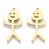Ion Plating(IP) 201 Stainless Steel Pendants STAS-N098-134LG-3