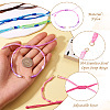 14Pcs 7 Colors Segment Dyed Nylon Braided Cord Bracelet Makings AJEW-TAC00014-5