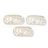 Spray Painted Transparent Glass Connector Charms X1-GLAA-H035-06-2