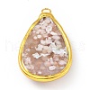 Natural Cherry Blossom Agate Big Pendants KK-G409-03G-3