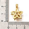 Brass Micro Pave Cubic Zirconia Pendents KK-R212-04G-02-3
