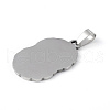 Non-Tarnish 304 Stainless Steel Pendants STAS-C072-01P-3