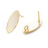 Brass Stud Earring Findings KK-N231-280-1