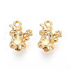 Brass Micro Pave Cubic Zirconia Charms KK-N263-69G-1