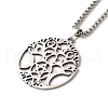 Tree of Life Pendant Necklaces NJEW-C044-06P-1