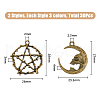 SUPERFINDINGS 30Pcs 6 Styles Alloy Pendants FIND-FH0007-06-2