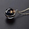 Luminous Round Alloy with Glass Planet Pendant Necklaces FS-WG4A1FF-06-1