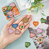 SUPERFINDINGS 36Pcs 6 Colors Alloy Pendants ENAM-FH0001-54-3