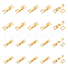 Unicraftale 24Pcs 2 Styles Brass Fold Over Clasps KK-UN0003-11G-1