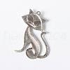 Tibetan Style Alloy Kitten Pendants TIBEP-22758-AS-RS-2