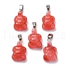 Cherry Quartz Glass Pendants G-B127-06P-04-2