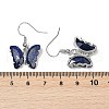 Natural Lapis Lazuli Brass Dangle Earrings EJEW-M081-01P-07-3