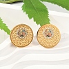 304 Stainless Steel Rhinestone Stud Earrings EJEW-Z089-22G-2
