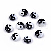 Natural Freshwater Shell Printed Beads SHEL-N026-207A-01-2