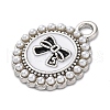 Rack Plating Alloy Enamel Pendants PALLOY-R450-05P-2