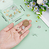 Beebeecraft 20Pcs 2 Styles Brass Stud Earring Findings KK-BBC0015-13-3