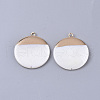 Electroplate Freshwater Shell Pendants SHEL-S276-61C-2