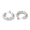 Non-Tarnish 304 Stainless Steel Bamboo Ring Stud Earring EJEW-K244-42P-2