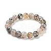 Natural Dragon Veins Agate Beaded Stretch Bracelets BJEW-A117-D-20-2