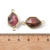 Natural Rhodonite Faceted Connector Charms G-H323-05G-01-3