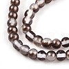 Baking Painted Transparent Glass Beads Strands DGLA-N011-4mm-09-3