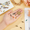 40Pcs 20 Styles Natural & Synthetic Mixed Gemstone Copper Wire Wrapped Pendants PALLOY-FH00019-3