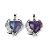 Natural Colorful Fluorite Pendants G-Q025-01P-03-1