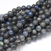 Natural Labradorite Round Bead Strands G-O087-05-8mm-1