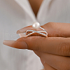 925 Sterling Silver Micro Pave Cubic Zirconia Finger Rings for Women YS0401-2-1
