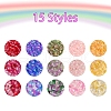 565Pcs 15 Style Transparent Spray Painted Glass Beads Strands GLAA-YW0001-47-2