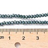 Electroplate Transparent Glass Beads Strands GLAA-XCP0001-60-3mm-4