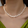 Mother's Day Jewellery Natural Baroque Freshwater Pearl Rice Beaded Necklaces for Women FS-WGF2BFC-01-2