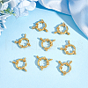 Unicraftale 8Pcs Ion Plating(IP) 304 Stainless Steel Spring Ring Clasps STAS-UN0057-88-2