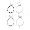 4Pcs 4 Style 304 Stainless Steel Butterfly Charm Bracelets Set BJEW-JB09319-1