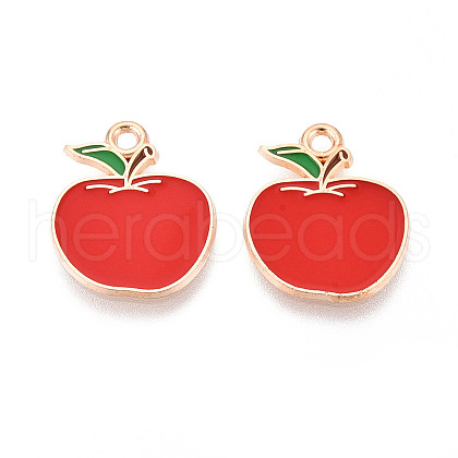 Fruit Alloy Enamel Pendants ENAM-T022-32A-1