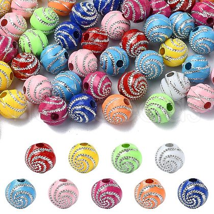 Plating Acrylic Beads PACR-YW0001-20-1