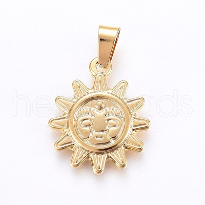 304 Stainless Steel Pendants STAS-H458-09G-1