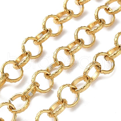 304 Stainless Steel Textured Figaro Chains CHS-S010-03G-1