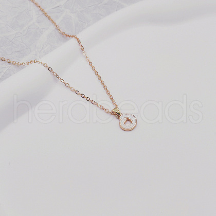 Alloy White Enamel Initial Pendant Necklaces WG51722-13-1