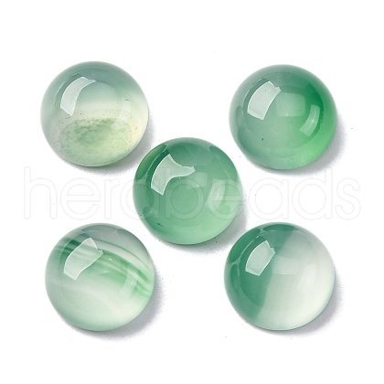 Natural Green Onyx Agate Cabochons G-K348-07A-01-1