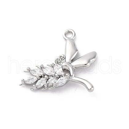 Brass Crystal Rhinestone Pendants KK-E793-05P-1