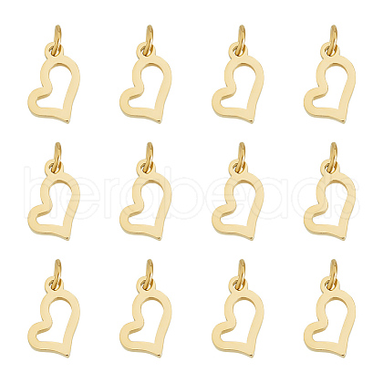Unicraftale 12Pcs Ion Plating(IP) 304 Stainless Steel Charms STAS-UN0055-62-1