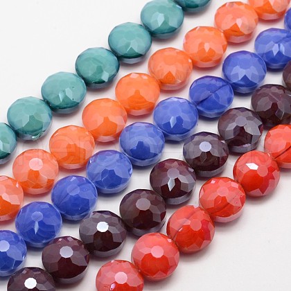 Electroplate Glass Beads Strands EGLA-J106-M-1